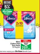 Libresse Maxi Cotton Feel Duo Pack-20 Per Pack