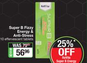 Revite Super B Fizzy Energy & Anti Stress-10 Effervescent Tablets