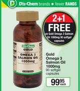 Dis-Chem Gold Omega 3 Salmon Oil 1000mg 90 Softgel Capsules-Each