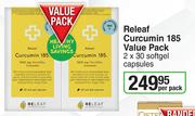 Releaf Curcumin 185 Value Pack 2 x 30 Softgel Capsules-Per Pack