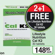 Lifestyle Nutrition Cal K2 30 Tablets-Each