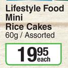 Lifestyle Food Mini Rice Cakes Assorted-60g Each