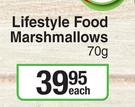Lifestyle Food Marshmallows Assorted-70g Each
