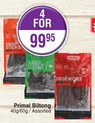 Primal Biltong Assorted-For 4 x 40g/60g