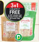 Lifestyle Food Granola Crunch Assorted-700g Each