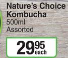 Nature Choice Kombucha Assorted-500ml Each