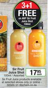 Sir Fruit Juice Shot Assorted-100ml Each