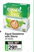 Equal Sweetener With Stevia 50 Stick-Per Pack