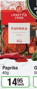 Lifestyle Food Paprika-40g Each