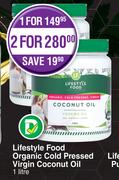 Lifestyle Food Organic Cold Pressed Virgin Coconut Oil-1Ltr