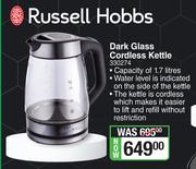 Russell Hobbs Electric Dark Glass Cordless Kettle 1.7L - Yuppiechef