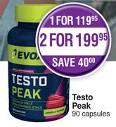 Evox Testo Peak-For 1 x 90's Capsules Pack