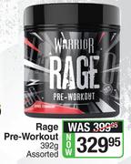 Warrior Rage Pre Workout (Assorted)-392g