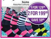 Assorted Colour Socks-For 1