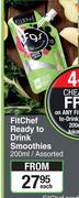 FitChef Ready To Drink Smoothies (Assorted)-200ml Each