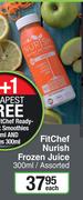 FitChef Nurish Frozen Juice (Assorted)-300ml Each