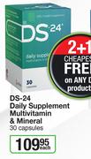 DS-24 Daily Supplement Multivitamin & Mineral 30 Capsules-Each