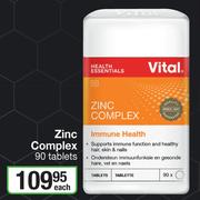 Vital Zinc Complex 90 Tablets-Each