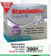 Stamino Gro Value Pack 120 Tablets Plus 30 Tablets-Per Pack