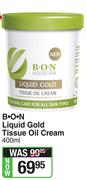 B.O.N Liquid Gold Tissue Oil Cream-400ml