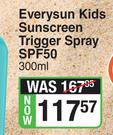 Everysun Kids Sunscreen Trigger Spray SPF50-300ml 