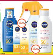 Nivea Sun UV Face Shine Control Mattifying Effect Or Anti-Age Q10 SPF50+ -50ml Each