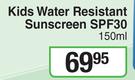 Sun Lab Kids Water Resistant Sunscreen SPF30-150ml