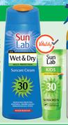 Sun Lab Kids Water Resistant Sunscreen SPF30-150ml