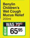 Benylin Children's Wet Cough Mucus Relief-200ml