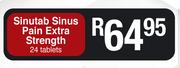 Sinutan Sinus Pain Extra Strength-24 Tablets 
