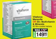 Vitaforce Mensvite Or 50+ Multivitamin & Minerals 60 Film Coated Tablets-Each