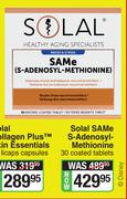 Solal SAMe S-Adenosyl Methionine-30 Coated Tablets