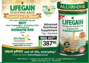 Lifegain Advanced Nutritional Supplement Assorted-1Kg