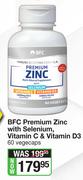 BFC Premium Zinc With Selenium,Vitamin C & Vitamin D3-60 Vegecaps