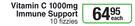 Bioplus Vitamin C 1000mg Immune Support 10 Fizzies-Each