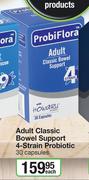 ProbiFlora Adult Classic Bowel Support 4 Strain Probiotic 30 Capsules-Each