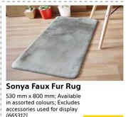 Sonya Faux Fur Rug 530mm X 800mm