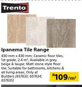 Ipanema Tile Range 430mm x 430m-Per Sqm