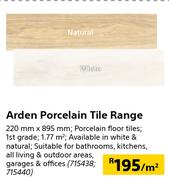 Arden Porcelain Tile Range 220mm x 895mm-Per Sqm