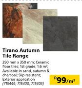 Tirano Autumn Tile Range-350mm x 350mm Per Sqm