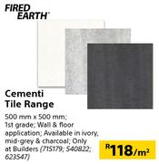 Cementi Tile Range-500mm x 500mm Per Sqm