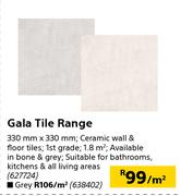 Gala Tile Range-330mm x 330mm Per Sqm