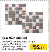 Porcelain Mix Tile-305mm x 305mm Per Pack