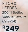 Fitch & Leedes Bottles Various Flavours-24 x 200ml
