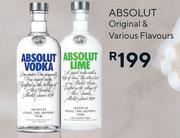 Absolut Original & Various Flavours-Each