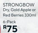 Strongbow Dry, Gold Apple Or Red Berries-6 x 330ml