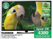 Telefunken 42"(107cm) Volle HD LED TV TLEDD-42FHD