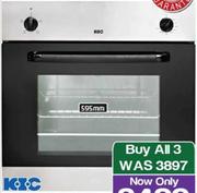 KIC 595mm Stainless Steel Eye Level/Under Counter Oven KEO603IX