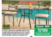 H&H Collection 3 Stuk Lafayette Bistro Patio Stel