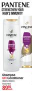Pantene Shampoo Or Conditioner-360ml/400ml Each